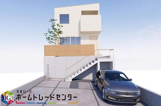 【完成予想図(外観)】長久手市久保山９期
１号地　外観完成予想図
堂々完成しました☆ご案内可能です♪
ぜひ現地にて、実際の建物・街並み・日当たり、住宅の構造や設備仕様など、いつでもお気軽にお問い合わせ下さい♪