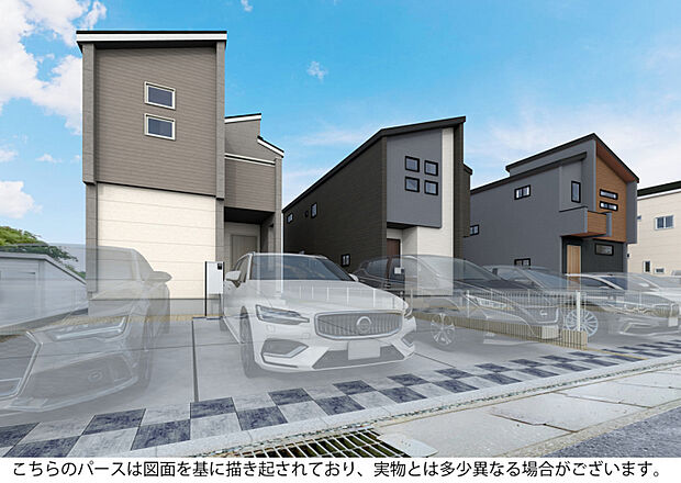 外観完成予想図　1・2・3号棟　