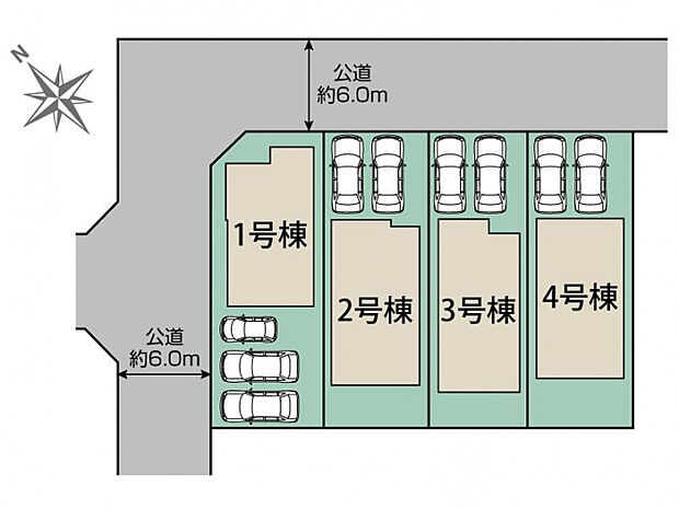 豊橋市佐藤4丁目4棟 区画図