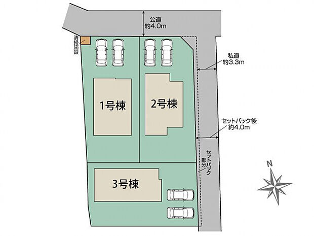 水戸市赤塚1丁目2期3棟 区画図