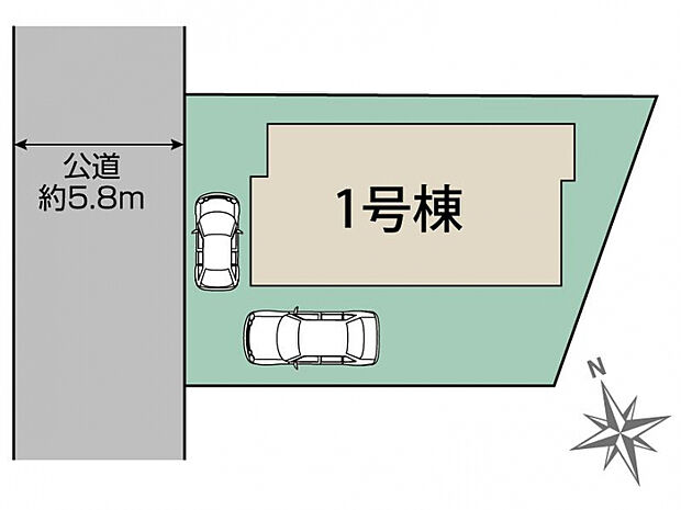牛久市田宮町17期1棟 区画図