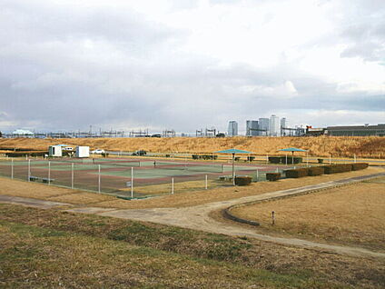枇杷島橋緑地 1474m