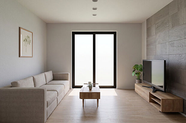 【【内観イメージパース・リビング】(1)区画】建物価格3008万円、建物面積91.09m2(27.49坪) ※画像はイメージです。