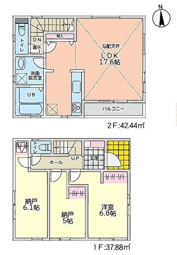 【3LDK】暮らしの快適性・居心地の良い住空間設計です。リビングを中心に、ご家族皆様が充実の暮らしをお送りいただけるプランニングです。