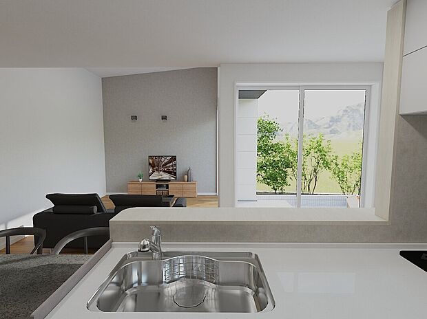 家族とのつながりを感じながら料理ができる空間
※完成イメージ画像