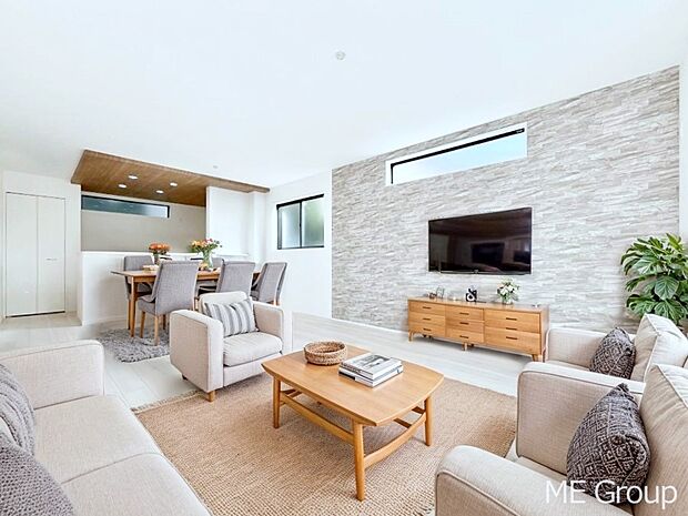 落ち着いた雰囲気のＬＤＫは家族みんなの快適空間　※家具はCGです