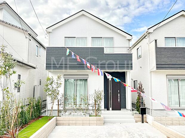 ◆A号棟◆～Exterior～　首都圏で憧れのスローライフ♪緑に囲まれた土地は都会の喧騒を忘れられそう。四季を通じて自然と触れ合えるスポットが周辺には盛りだくさん！住みたくなる家。暮らしたい町。