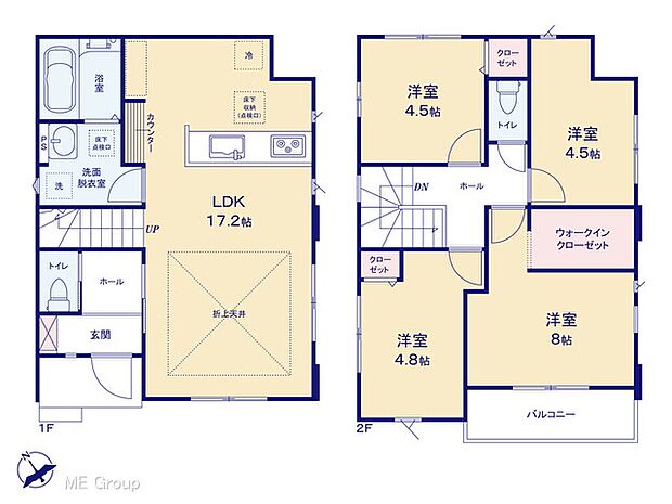 【4LDK】◆２号棟◆～Floor plan～　図面と異なる場合は現況を優先