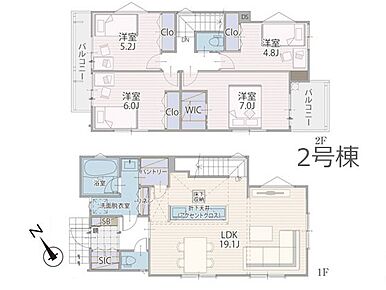 ◆２号棟◆～Floor plan～　図面と異なる場合は現況を優先致します。 