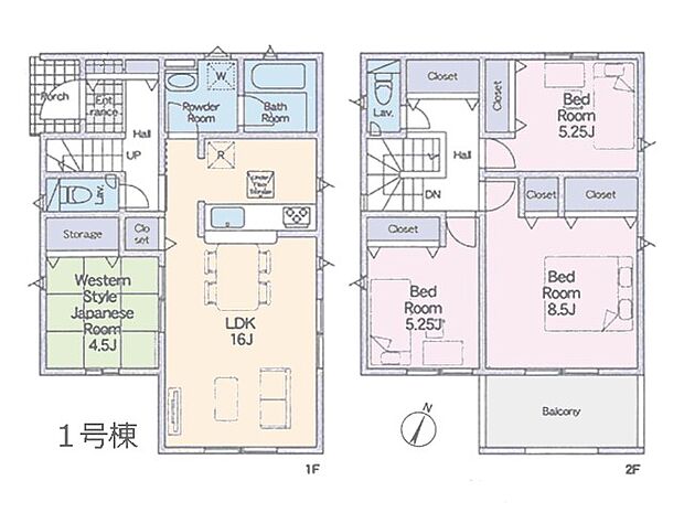 【4LDK】◆1号棟◆～Floor plan～  図面と異なる場合は現況を優先致します。