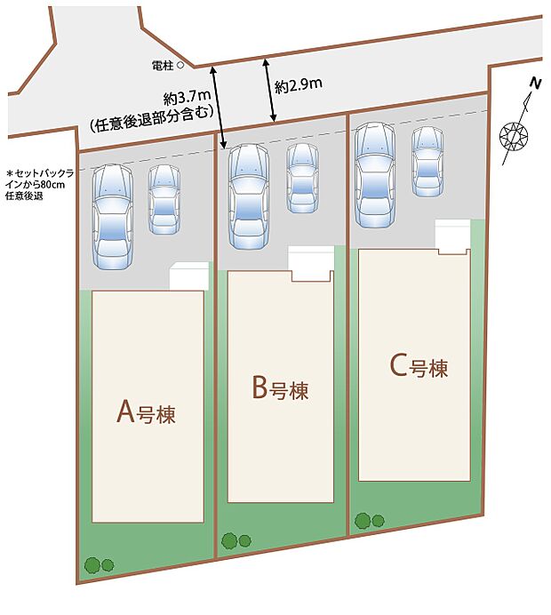 【区画図】～Plot map～　図面と異なる場合は現況を優先