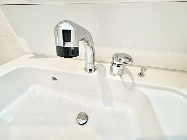 【その他設備(ハンドシャワー水栓)】ハンドシャワー付き！使いやすい洗面台。