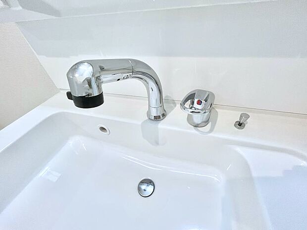 【その他設備(シャワー水栓)】ハンドシャワー付き！使いやすい洗面台。