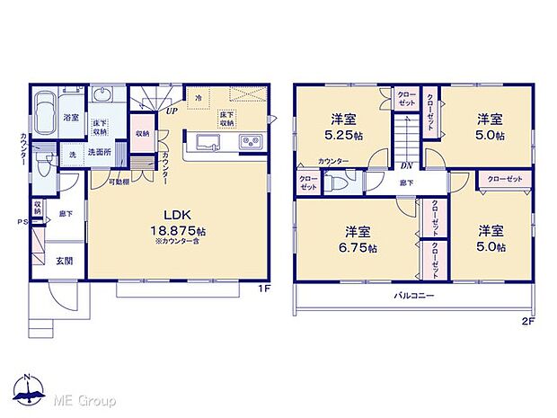 【4LDK】◆1号棟◆~Floor plan~ 図面と異なる場合は現況を優先