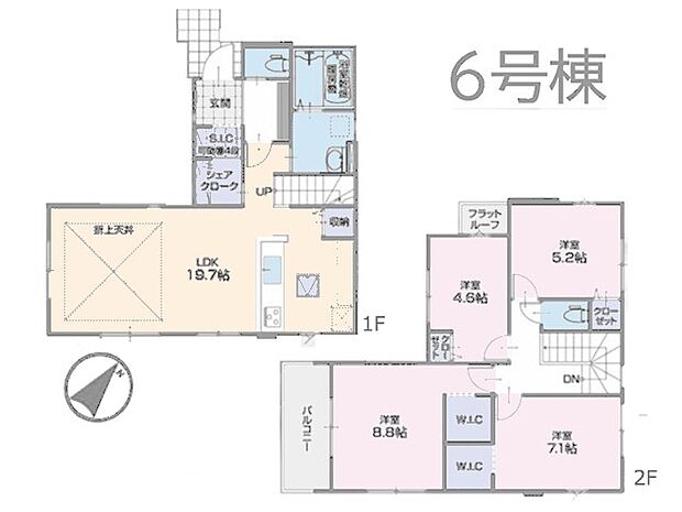 【4LDK】◆6号棟◆~Floor plan~図面と異なる場合は現況を優先