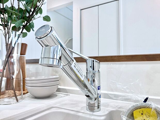 【その他設備(浄水器)】いつでも清潔なおいしいお水を。一つの水栓で水道水と浄水を使い分け。