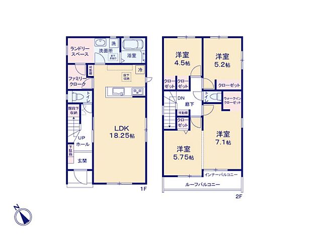 【4LDK】~Floor plan~図面と異なる場合は現況を優先