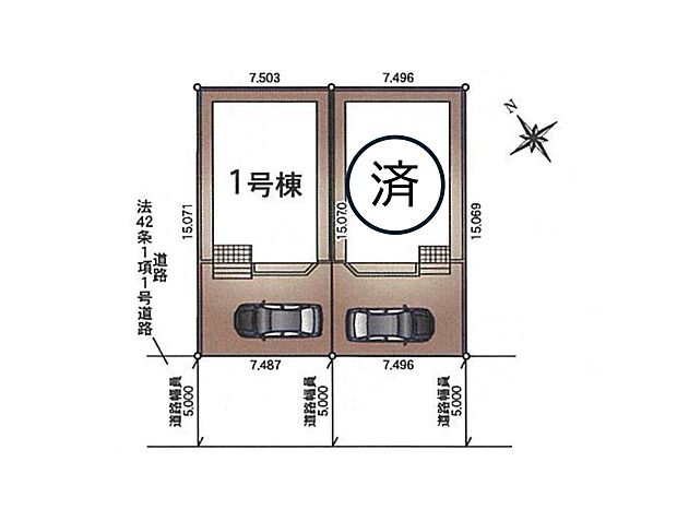 【区画図】～Plot map～　図面と異なる場合は現況を優先致します。