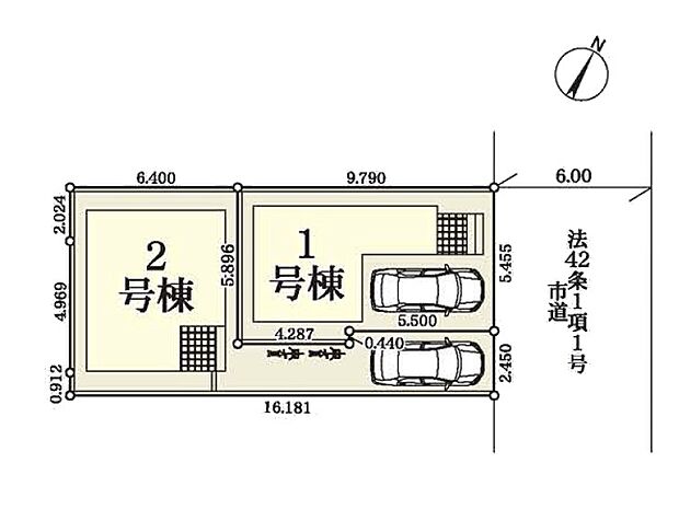 【区画図】～Plot map～　図面と異なる場合は現況を優先