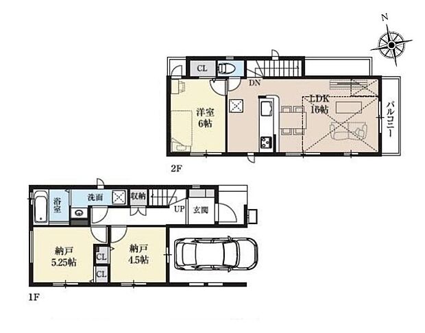 (2号棟)、価格3280万円、1LDK+2S、土地面積74.78m2、建物面積86.78m2