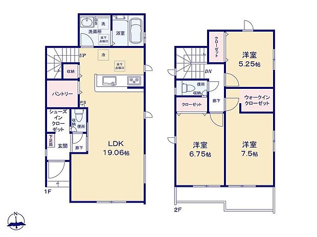(1号棟)、価格4580万円、3LDK、土地面積126.29m2、建物面積96.26m2