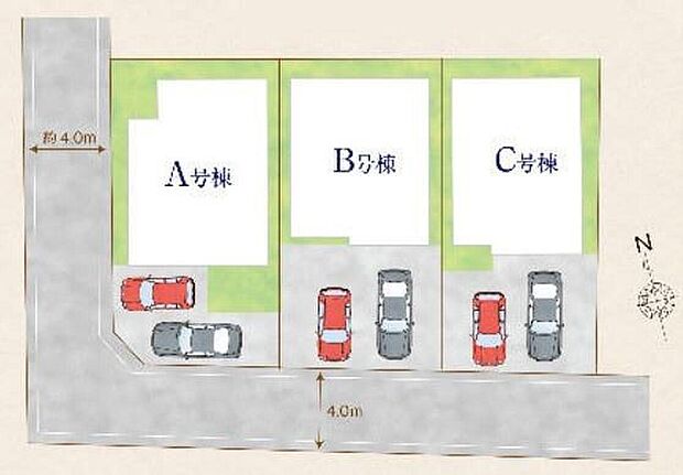 駐車スペースは車種により2台分可能です☆
セカンドカーをお持ちの方・来客時にも便利ですね◎