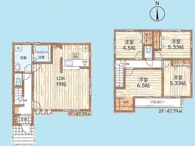 (2号棟)、価格4380万円、4LDK、土地面積120.45m2、建物面積95.58m2