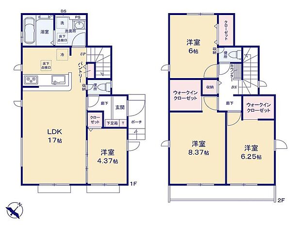 (1号棟)、価格2880万円、4LDK、土地面積124.82m2、建物面積99.78m2