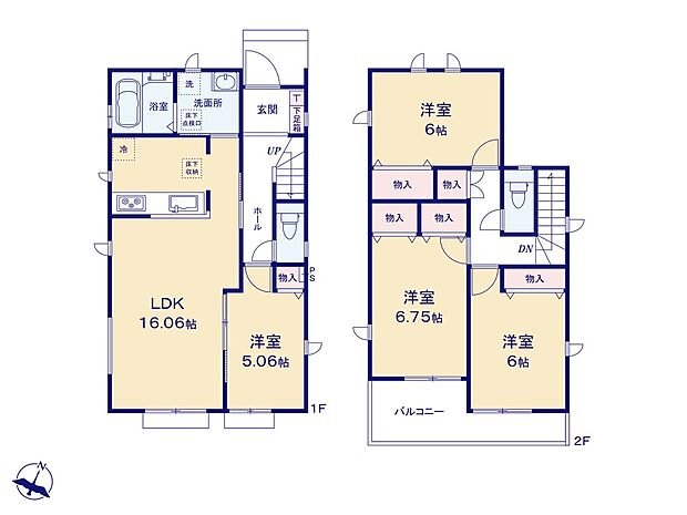 (A号棟)、価格3790万円、4LDK、土地面積145.45m2、建物面積96.46m2