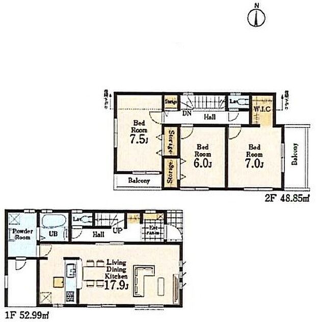 (2号棟)、価格2999万円、3LDK、土地面積136.71m2、建物面積101.84m2