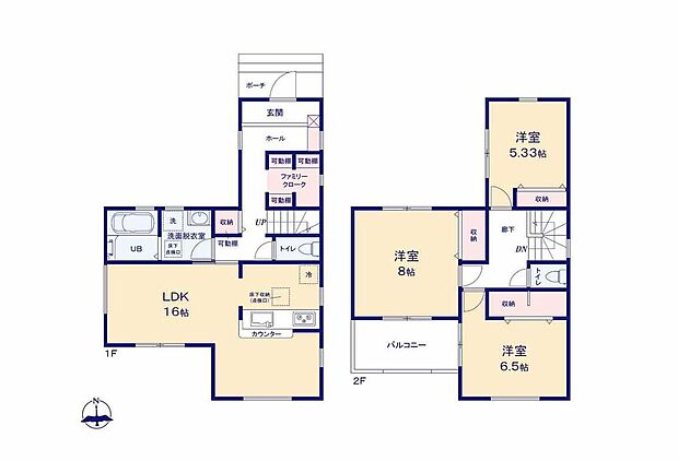 (1号棟)、価格5480万円、3LDK、土地面積123.56m2、建物面積93.96m2