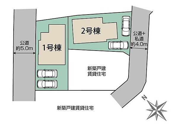JR五日市線「東秋留」駅徒歩12分♪お車2台駐車可能です◎太陽光発電設備搭載の全2棟☆