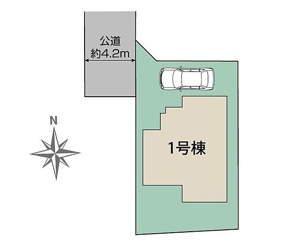 間口が広めでお車を停めやすくなっています☆
前面道路は行き止まりの為、進入する車が少なく安心ですね♪
