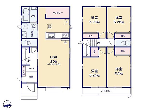 (A号棟)、価格2790万円、4LDK、土地面積125.03m2、建物面積98.53m2