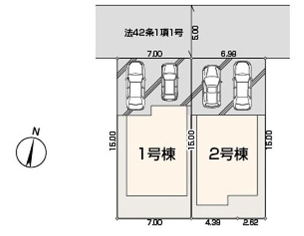 お車は車種により、2台駐車可能です!
南側には庭があり、小さなお子様の遊び場や、ガーデニングなどを楽しめます。