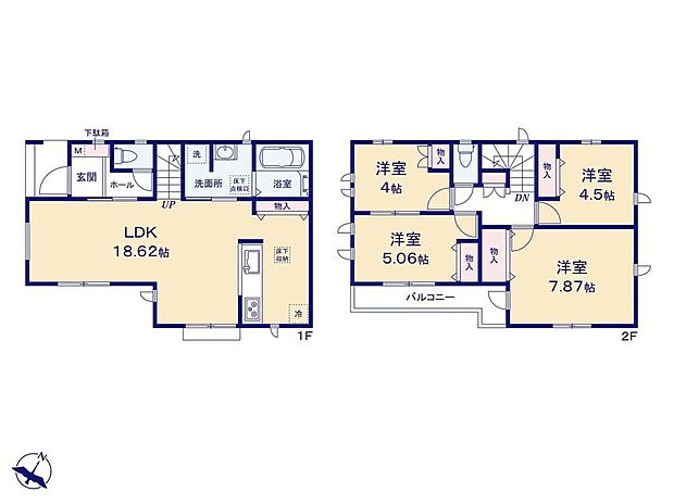 (A号棟)、価格3690万円、4LDK、土地面積99.42m2、建物面積92.74m2 