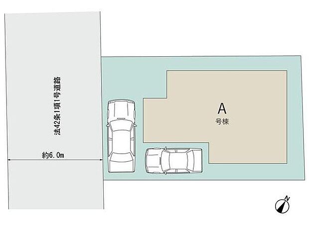 駐車スペースは車種により2台分♪
前面道路が約6ｍあるので、駐車が苦手な方も安心ですね☆