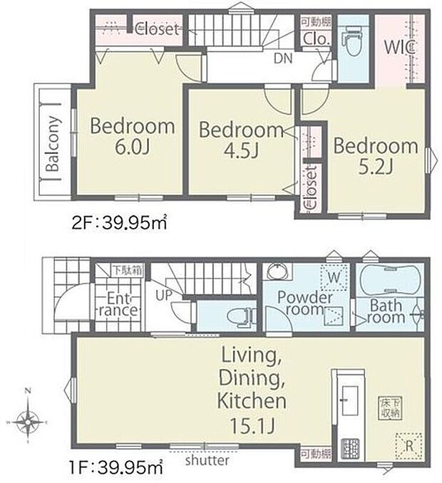 【3LDK】対面式キッチンで家族間の会話も弾みそうですね♪
リビングにはあると嬉しい可動棚付き！お気に入りの雑貨を飾っても◎
水回り集中設計で家事効率もUP☆