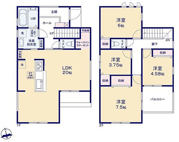 【4LDK】広々としたLDKに、自分好みのインテリアでレイアウト。
季節ごとに模様替えなども、楽しみの一つとなりそうです。