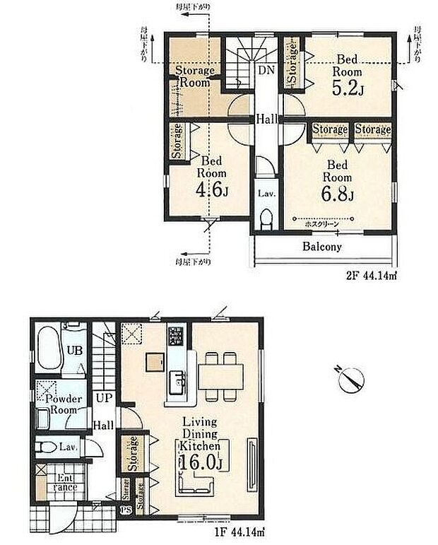 【3LDK+S】3面採光の明るいLDK!収納スペースもたっぷり☆日用品や掃除用具もスッキリ収納出来ますね♪
広い納戸スペースは、家族共有のウォークインクローゼットとしてもお使い頂けます♪♪