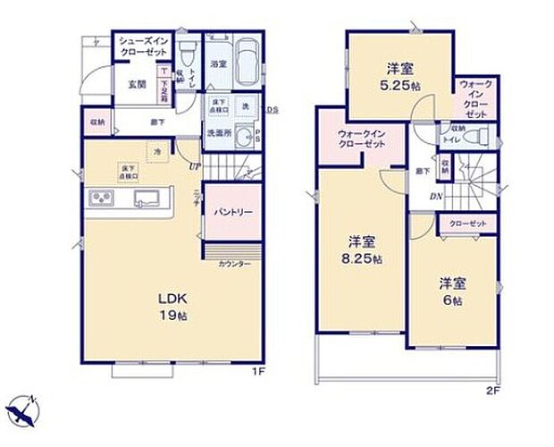 【3LDK】大容量のパントリー完備！食料品はもちろん、調理家電もスッキリ収納可能な広さ♪
リビングのカウンターは、お子様の学習スペースや、テレワークにもピッタリ！
奥行のあるバルコニーも魅力です◎
