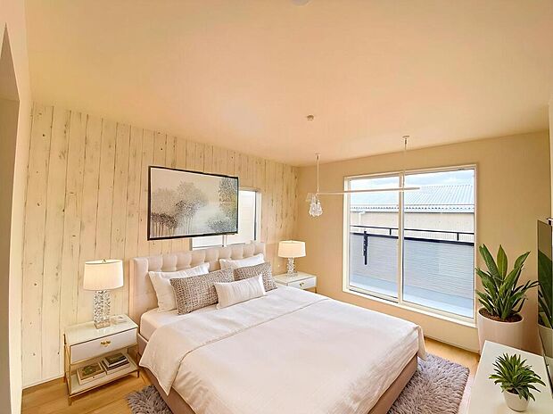 【☆Room☆ 】☆Room☆
大きな窓からたっぷりと陽光が注がれる明るい空間。家族の成長に対応できる永住仕様の間取り。一日の疲れを癒やしてくれる、時を忘れて過ごせる空間。（家具はCGです
