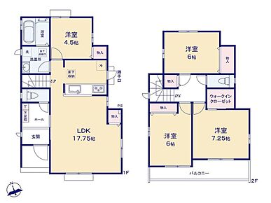 三面採光のLDKは明るく、気持ちの良い空間です◎リビング階段＆対面式キッチンの間取りで、家族のコミュニケーションも深まりますね♪♪ 