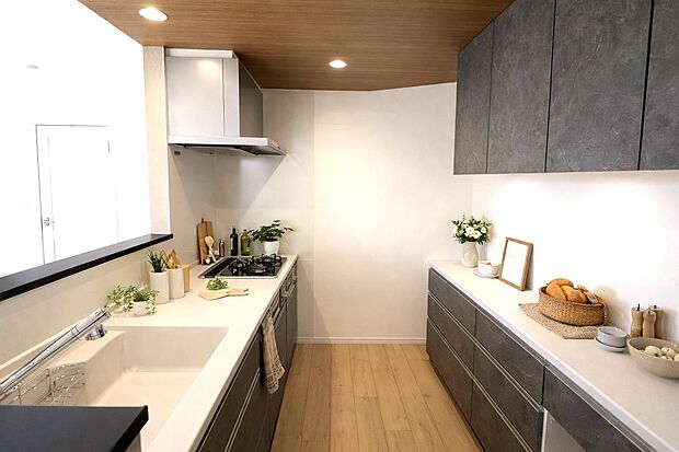 キッチン（モデルハウス）清潔感のある水回りで家事がしやすいキッチン。