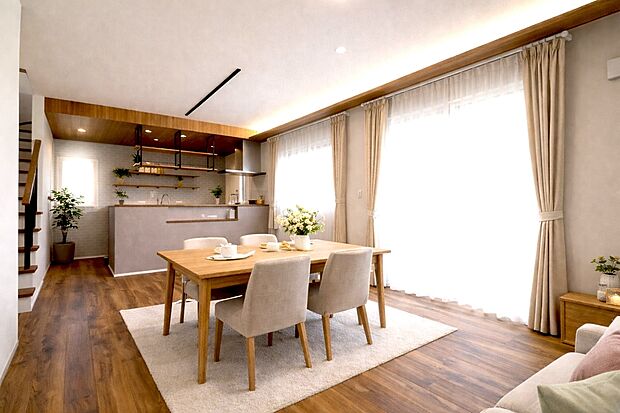 【リビング（施工例）】ゆとりある広々LDK空間