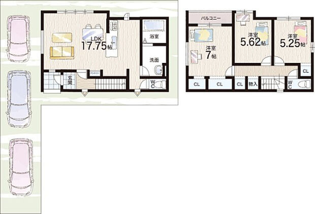 【4LDK】○田辺東小学校・・・徒歩7分 ○培良中学校・・・徒歩11分
