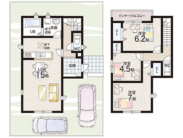 【3LDK】○瀬田南小学校・・・徒歩２０分 ○瀬田中学校・・・徒歩３９分