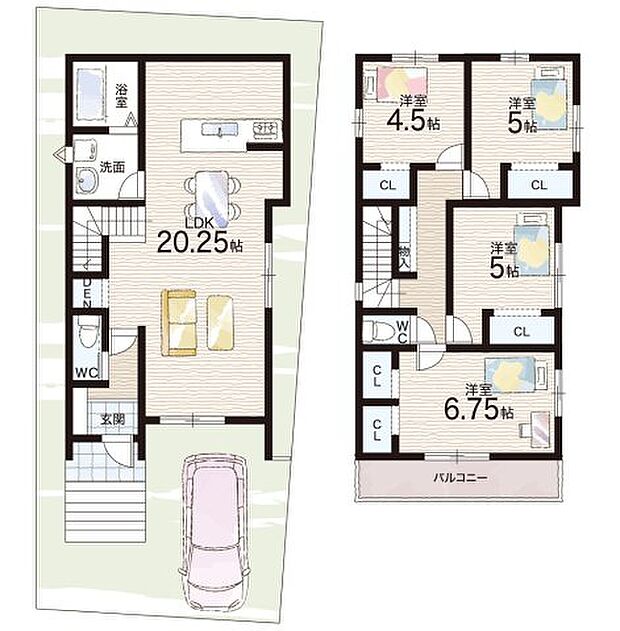 【4LDK】○日野小学校・・・徒歩11分 ○春日丘中学校・・・徒歩16分