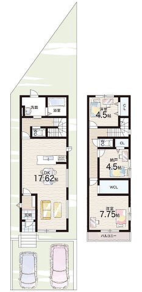 【2LDK+S(納戸)】○藤城小学校・・・徒歩9分 ○藤森中学校・・・徒歩35分