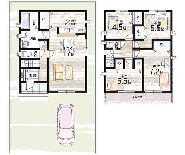 【4LDK】○寺田西小学校・・・徒歩１０分 ○西城陽中学校・・・徒歩１０分